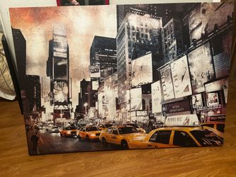 Large Canvas of Times Square NY at dusk