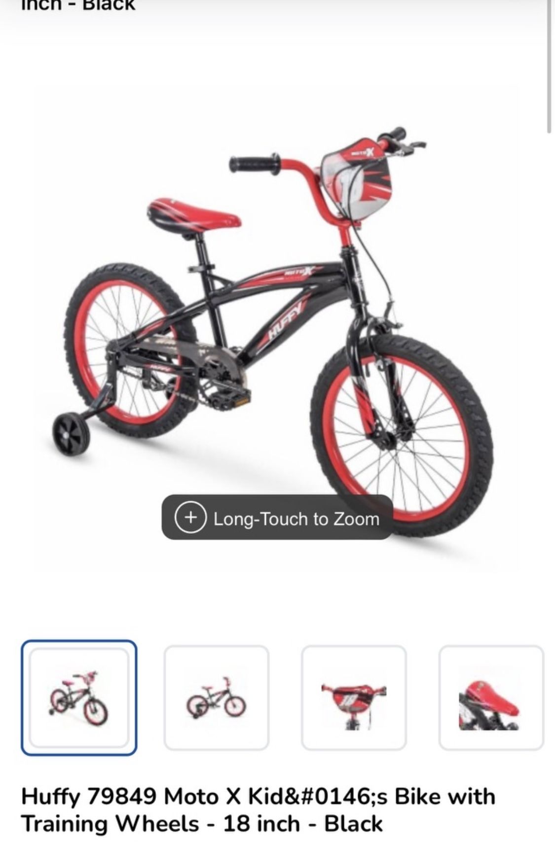 Huffy Moto X 18 Inch Kid’S Bike with Training Wheels