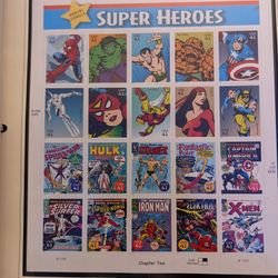 Super Heroes Stamp Sheet