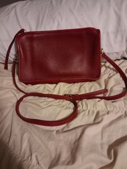 Coach Red Leather Basic Bag