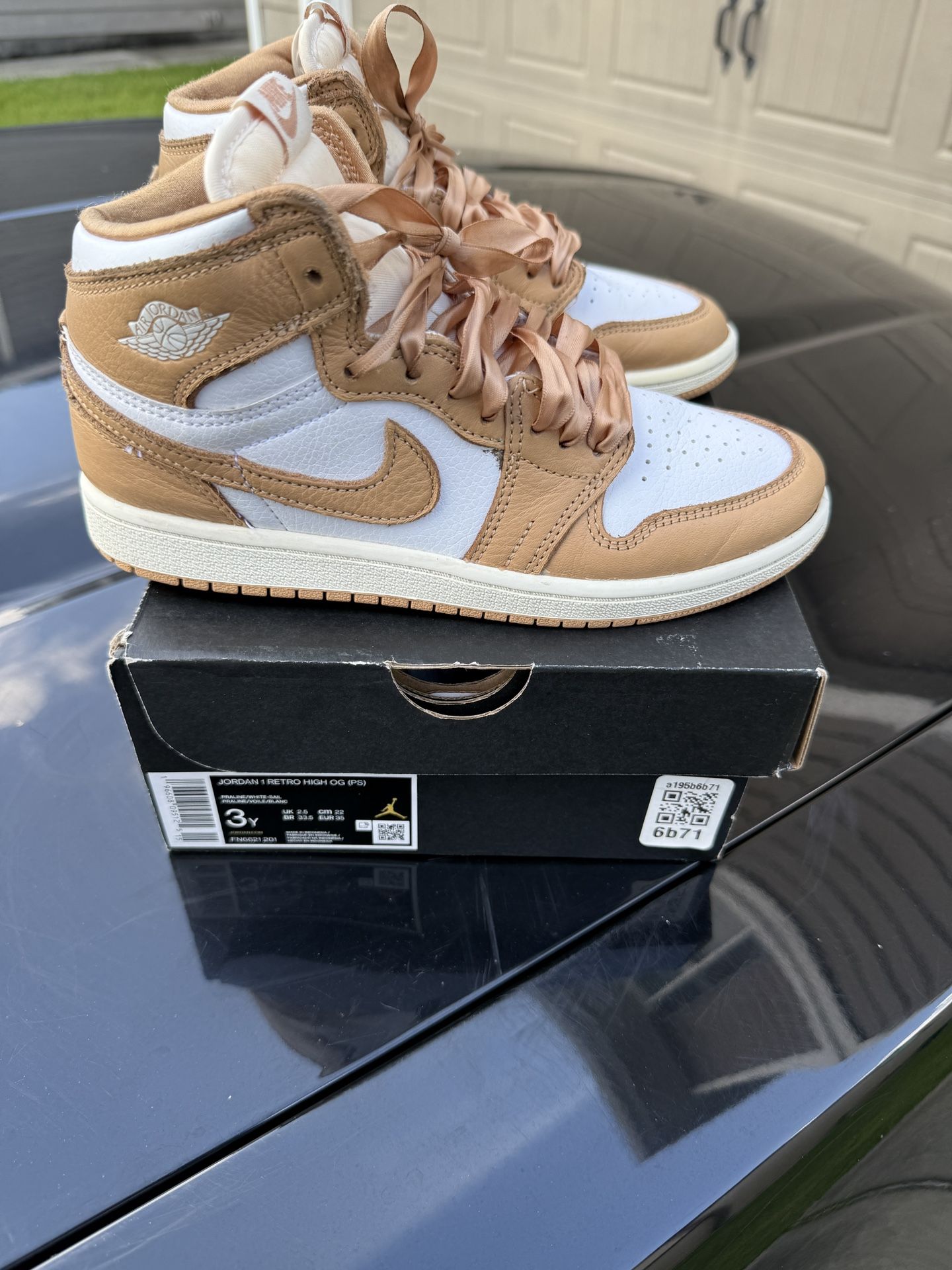 Air Jordan 1 Retro High OG PS 'Praline' Size 3y