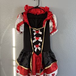 QUEEN OF HEARTS COSTUME DRESS WOMEN *READ ALL*