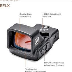 EOTECH EFLX3RWBLK - Mini Reflex Sight in black with 3 MOA Dot Reticle BUILT TOUGH