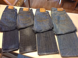 7 American Eagle Jeans Size 28/30 original straight fit & 1 boot cut, each $20