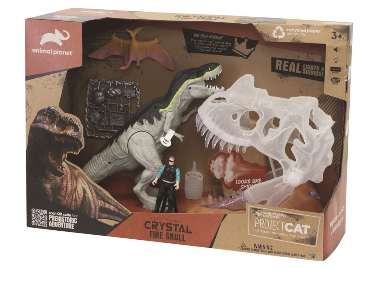 Animal Planet Crystal Fire Skull Dinosaur Playset