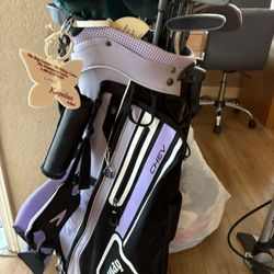 Women’s golf bag loaded with all the iron she’ll ever need