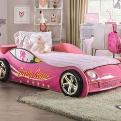 Brand New Pink "Pretty Racer" Twin Bed