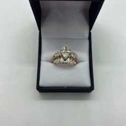 14k, VS2 Clarity, K Color Marquis Wedding Set