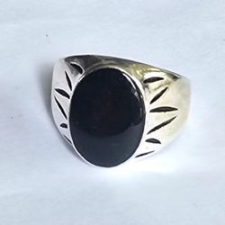 TITANIUM FOREVER WEAR QUALITY SILVER NEW MEN S SIZE 9 BEZEL SET RING