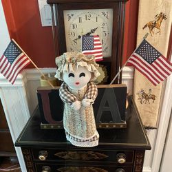 Primitive Country Americana Decorative Girl Doll