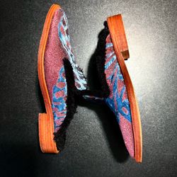 Free People "Butterfly Effect" mules Slides soft velvety blue size 36 us 6