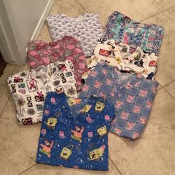 Women’s Scrub Tops Size Medium/Small