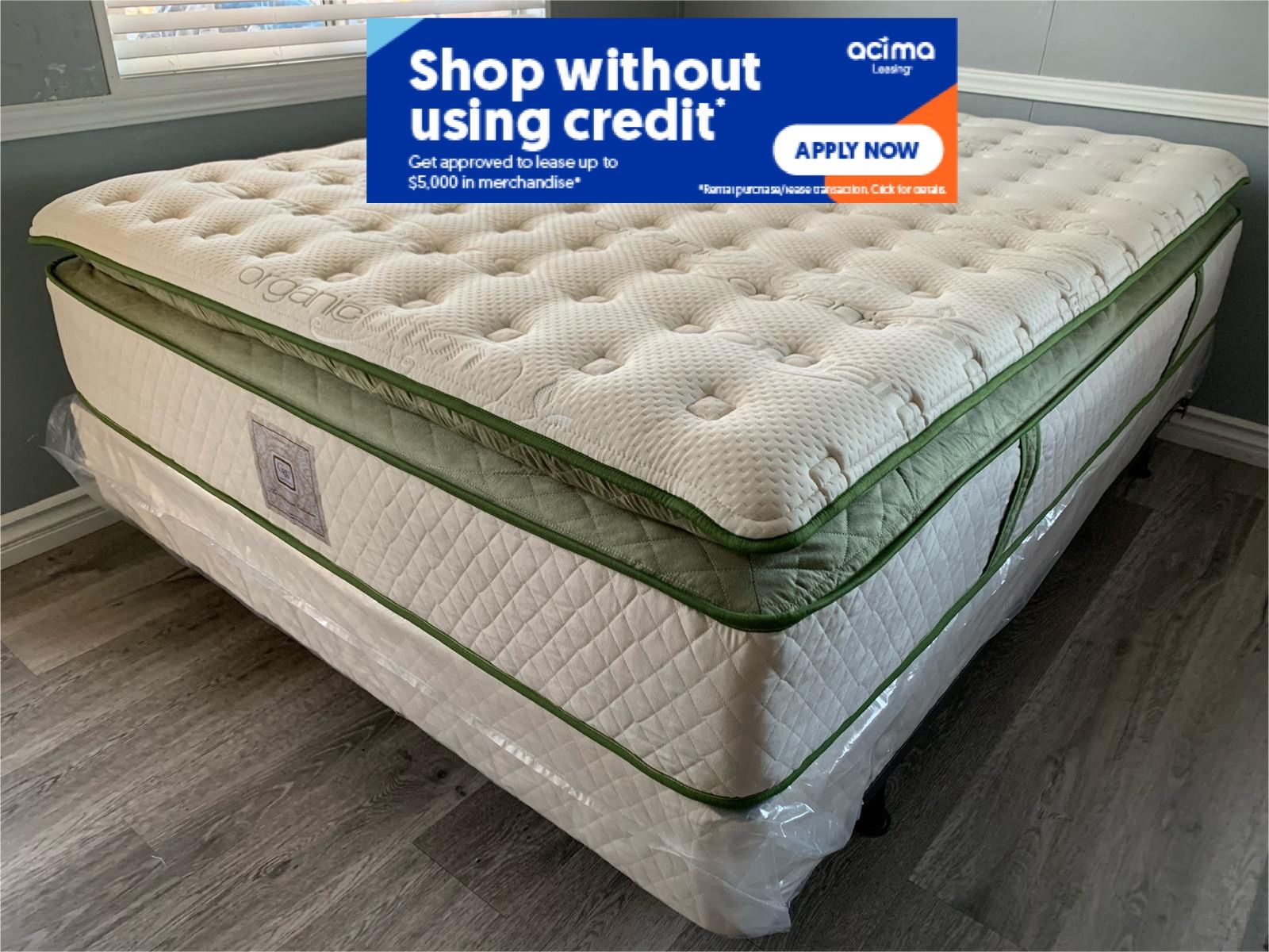 14in Queen Size Elite Organic Superior Hybrid Gel Memory Foam Pillow Top Mattress and Boxspring