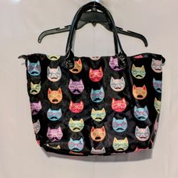 Tote Cat Colorful Large Cat Tote Bag 20" Width 14" Depth 100% Polyester 