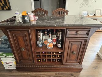 Bar with two stools