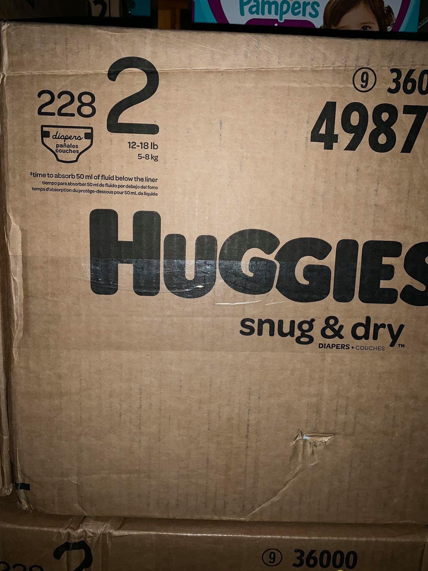 Huggies diapers snug dry size 2