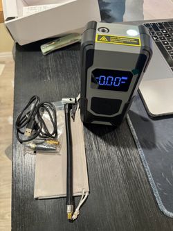 New portable air compressor/ tire inflator/ power bank/ flashlight