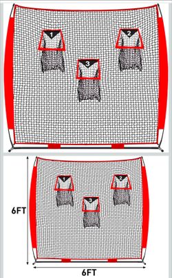6x6 Foitball Practice Net with Targets