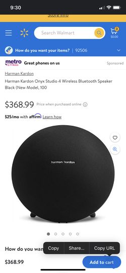 Harman Kardon Onyx Studio 4 Wireless Bluetooth Speaker Black (New Model, 100