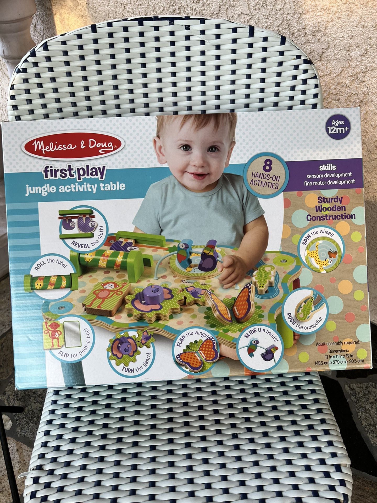 Melissa & Doug First Play Children's Jungle Wooden Activity Table for Toddlers