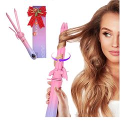 Automatic Rotating 2 in 1 Curler & Straightener -