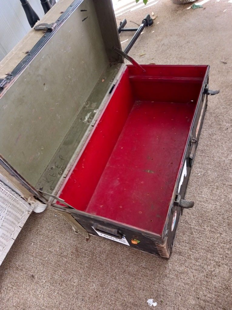 Antique Metal Trunk