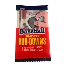 1984 TOPPS BASEBALL PHOTO RUB-DOWNS. FACTORY SEALED  PACK  VINTAGE