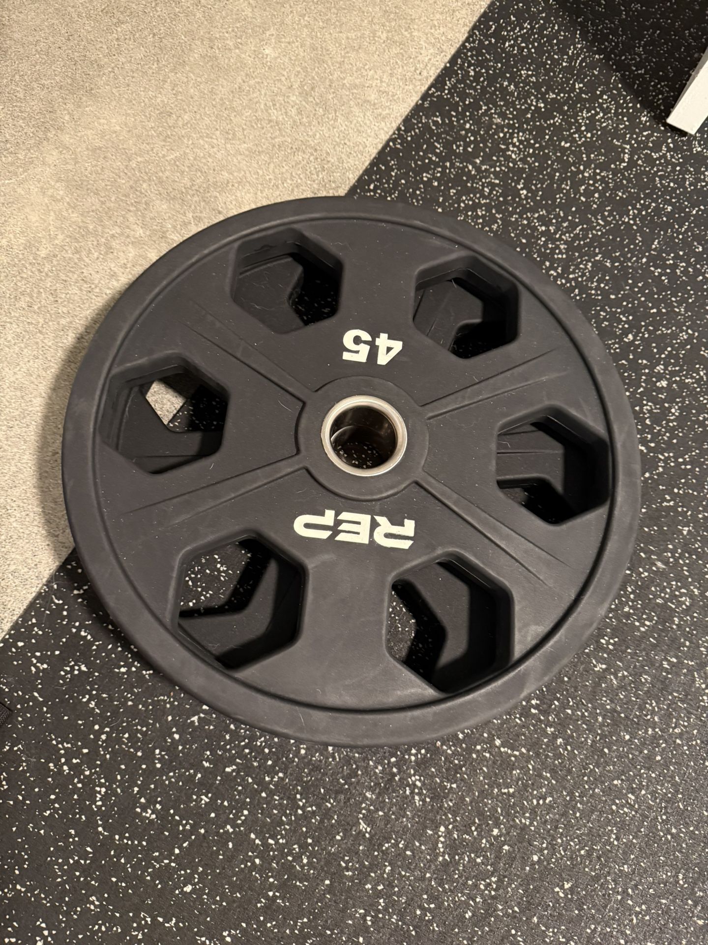 Pair Of 45 Lb Urethane Coated Plates From Rep Fitness