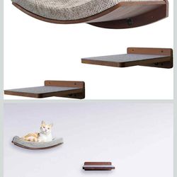 Brand: Kerwis 4.2 4.2 out of 5 stars (26) Premium Cat Shelves – Shelf in Walnut Brown with Replaceable Carpet with 2 Pine Wood Steps (3pcs). Sturdy Pe
