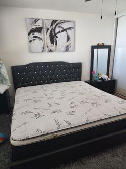 King size bed and mattress