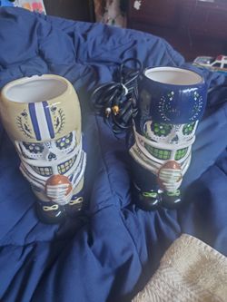 Ceramic Seahawks & Huskies figures