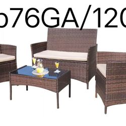 4 Pieces Outdoor Patio 