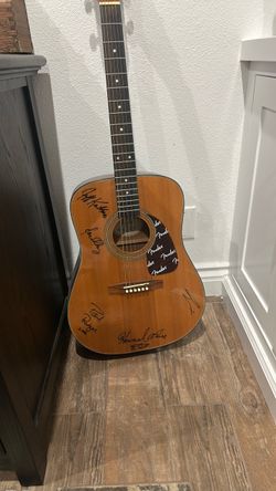 Autographed Fender Acoustic Guitar Paul Rodgers and Bad Company