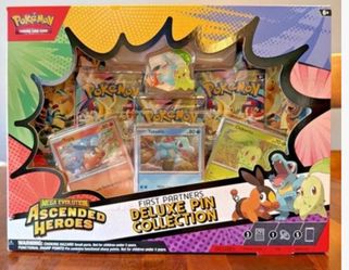 Pokemon Mega Evolution Ascended Heroes Deluxe Pin Collection Factory Sealed