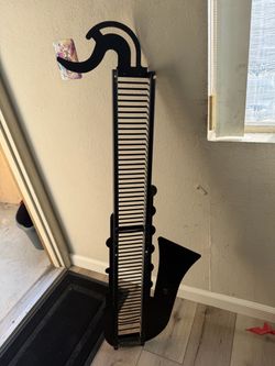 Saxophone-Shaped CD Storage Rack