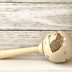 Keepsake Wooden Rattle • Baby Shaker // Limited Edition