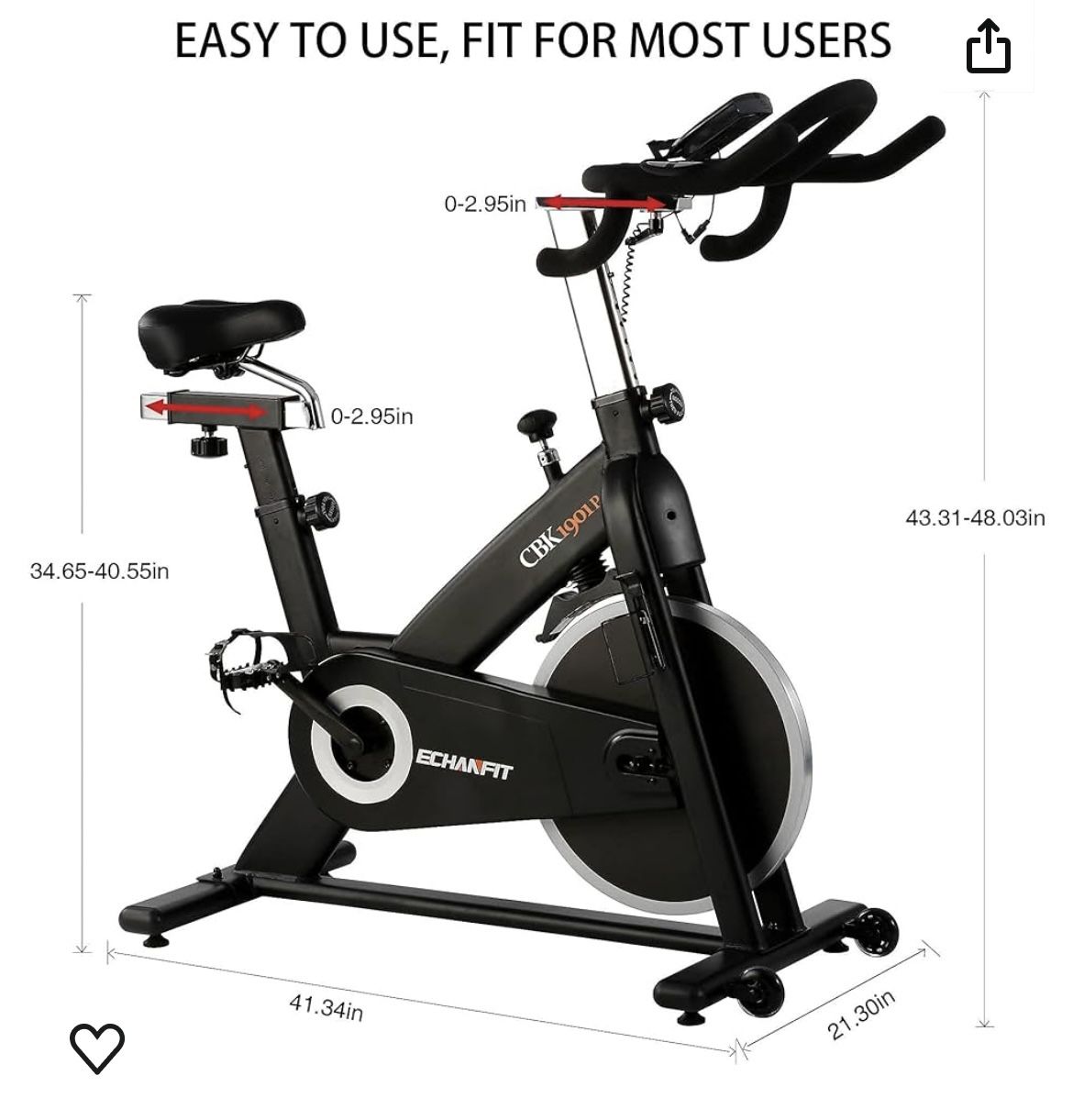 Echanfit Exercise Bike With Exercise Mat for Sale in Surprise AZ OfferUp