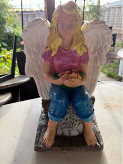 Super heavy cement angel statue. Read description 1st