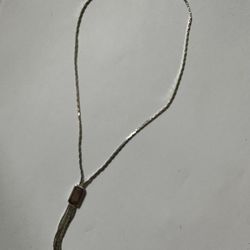 Silver Lariat Necklace 