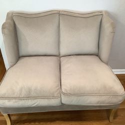 Beige Loveseat/Accent Chair