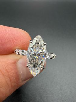 💎 4.5 cttw Marquise Lab Diamond Ring | 14K White Gold • Retail $8,000+ • Only $2,500