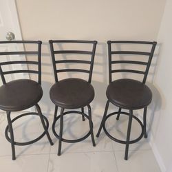 Set De 3 Bar Stools 