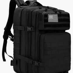45L Tactical Backpack – Military Assault Pack with Molle System, Double Zippers