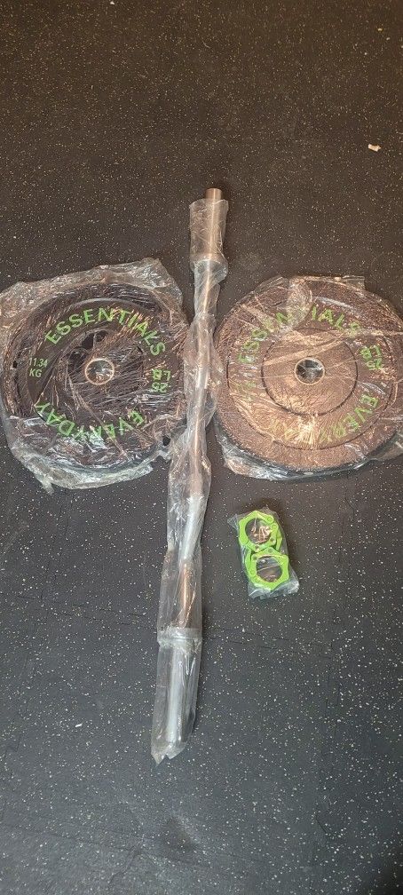 Curl Bar And Weights