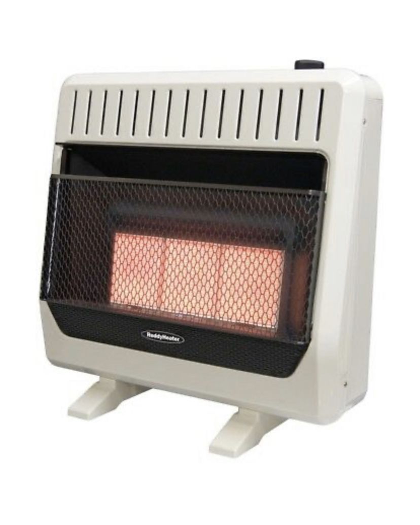 Dual fuel propane/natural and LP heater