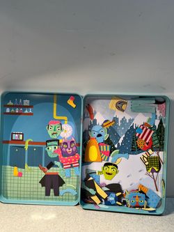 Magnetic Build It w/Storage Tin Monster Mash-Up Mix & Match Magnets Adhere to the Tin