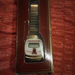 Vintage Alabama Crimson Tide Gold Metal Stretchable Watch