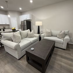 COUCHES & COFFEE TABLE $500