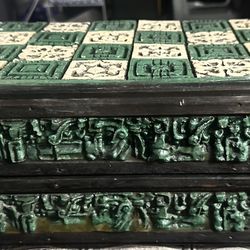 Old Vintage Aztec Handmade Chess Game