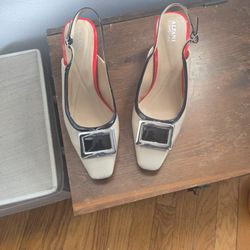 ALFANI SLING BACKS SHOES CREAM 
